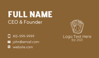 Baseball Gloves Line Art Business Card