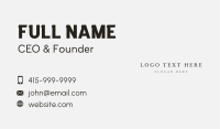 Premium Classic Wordmark Business Card