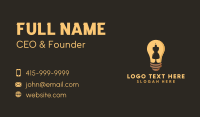 Lightbulb Mannequin Dressmaker Business Card