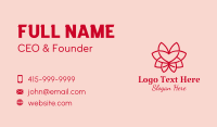 Red Heart Flower  Business Card