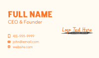 Cursive Handwritten Wordmark Business Card