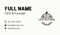Barber Pole Haircut Business Card
