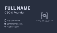 Geometric Construction Letter H Business Card