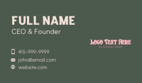 Beauty Fun Wordmark Business Card Design