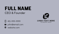 Digital Media Letter K Business Card Design