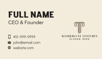 Classy Letter T Business Card