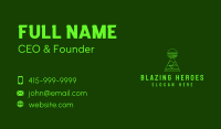 Neon Green Chicken Burger  Business Card Image Preview