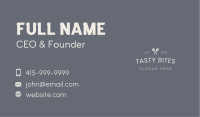 Minimalist Food Brand Wordmark Business Card