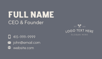 Minimalist Food Brand Wordmark Business Card Design
