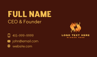 Grill Fire Flame Business Card Design