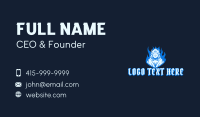 Blue Devil Video Game Business Card Design