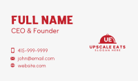 Red Restaurant Cloche Letter Business Card Image Preview