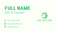Eco Letter G Leaf Business Card