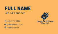 Blue Soccer Meteor  Business Card Design