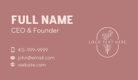 Minimalist Flower Company Business Card