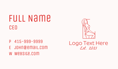 Seductive Sexy Woman Business Card