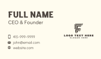 Generic Enterprise Letter F Business Card