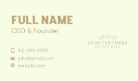 Leaf Ornament Wordmark Business Card Design