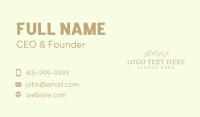 Leaf Ornament Wordmark Business Card