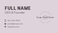 Generic Floral Wellness Business Card