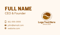 Coffee Bean Badge Business Card
