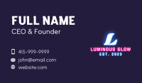 Neon Light Letter    Business Card Image Preview