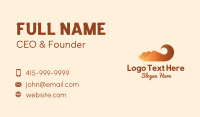 Orange Mountain Swirl Business Card Design