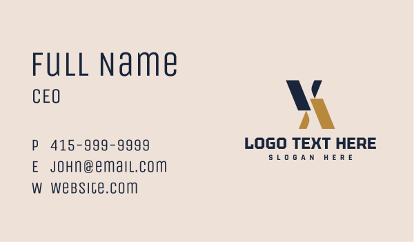 Luxury Minimal VA Business Card Design Image Preview