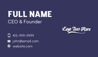 Brush Writing Wordmark Business Card Design