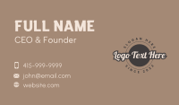 Classic Script Badge Business Card