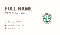 Justice Legal Firm Business Card