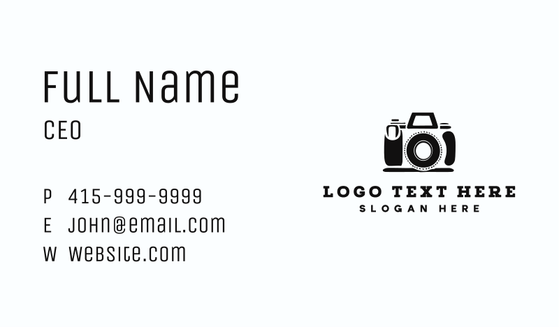 Photography Business Card example 1