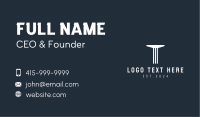 Architectural Firm Letter T Business Card
