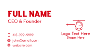Minimalist Red Helicopter  Business Card