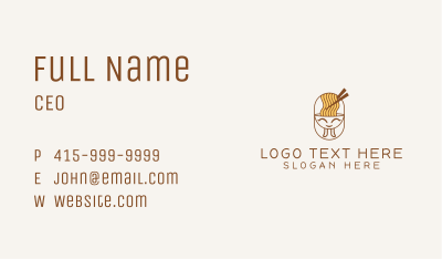 Fast Food Noodle Business Card Image Preview