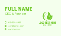Green Fork Spoon Plate Business Card
