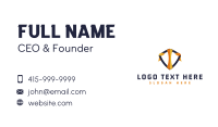 Letter T Generic Shield Business Card Design