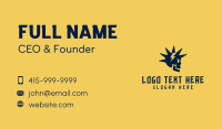 Punk Lightning Bolt Skull Business Card