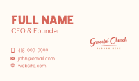 Hipster Cursive Wordmark Business Card