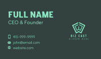 Green Book Letter W Business Card