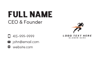 Fast Marathon Runner Business Card