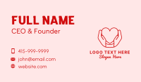 Heart Caring Hands Business Card Design