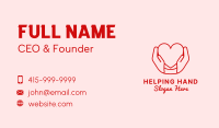 Heart Caring Hands Business Card Image Preview