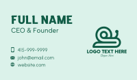 Green Snail Shell Business Card Design