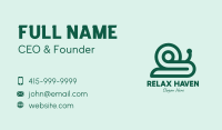 Green Snail Shell Business Card