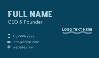 Ocean Wave Wordmark  Business Card