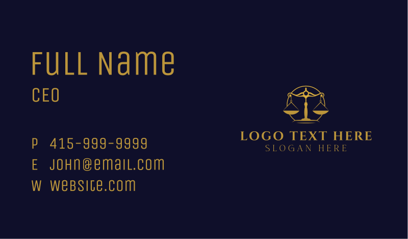 Defendant Business Card example 2