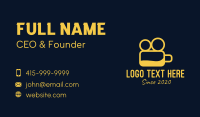 Yellow Beer Vlogger Business Card