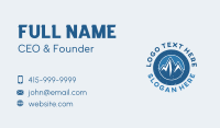 Blue Snowy Mountains Business Card