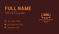 Orange Race Car Business Card